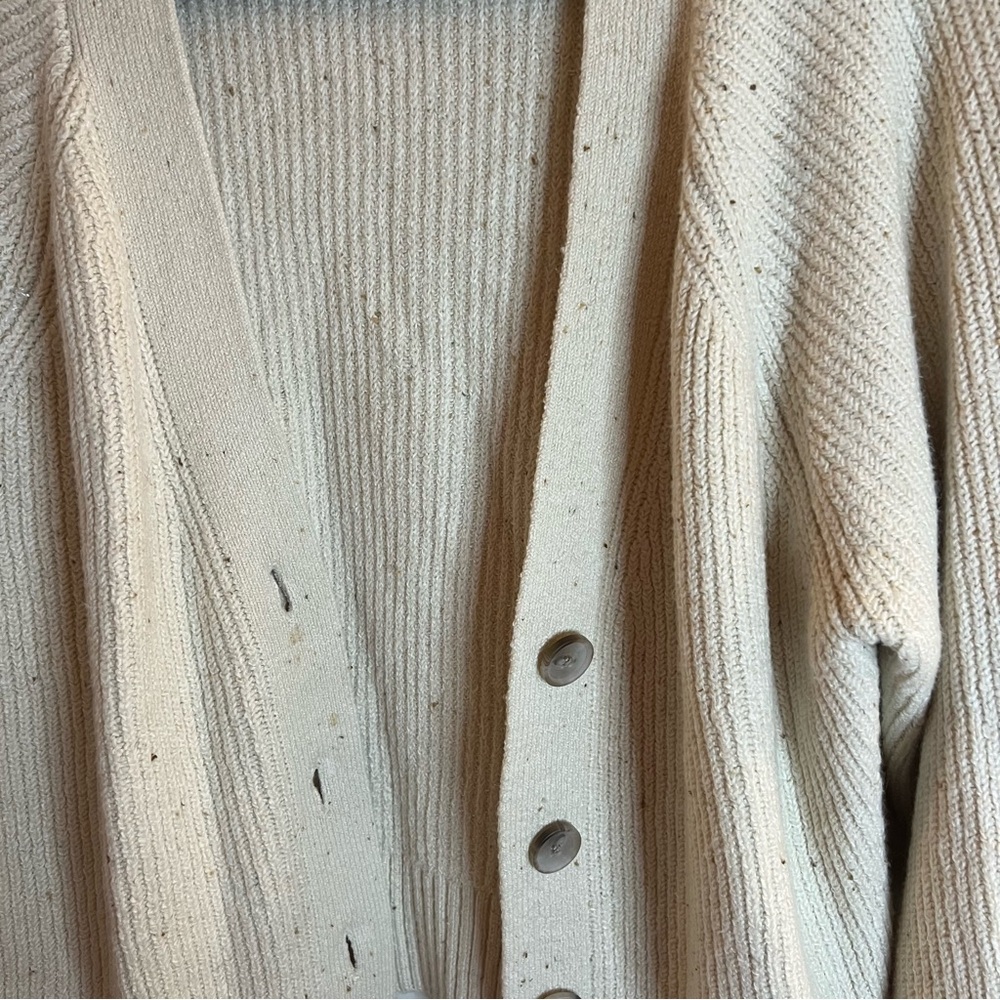 Old Navy Cream Cardigan/Sweater Large - Picture 3 of 4